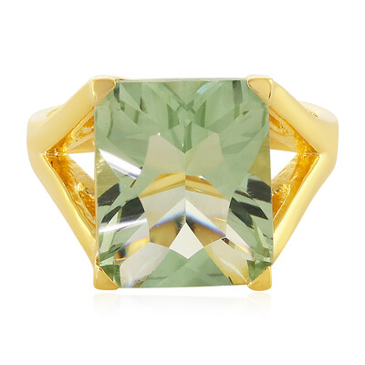 Grüner Amethyst-Silberring