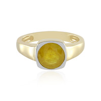 Gelber Madagaskar-Saphir-Silberring