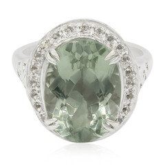 Esperanza-Grüner Amethyst-Silberring