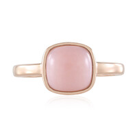 Pinkfarbener Opal-Silberring