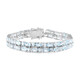 Himmelblauer Topas-Silberarmband