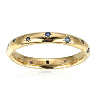 Blauer Saphir-Silberring