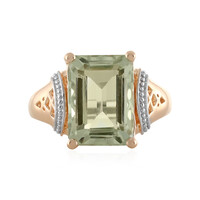 Grüner Amethyst-Silberring