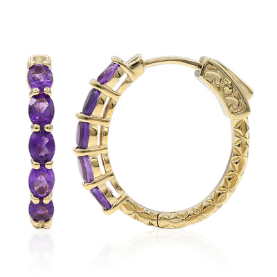 Sambia-Amethyst-Silberohrringe