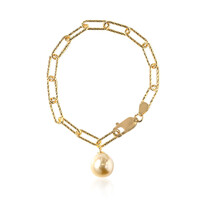 Goldene Kabira-Südseeperlen-Silberarmband (TPC)