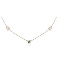 Weißer Topas-Silbercollier