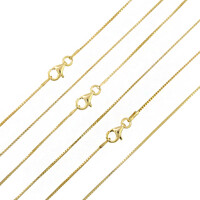 Silber-Veneziakettenset - 7 g - 45, 50, 60 cm - vergoldet