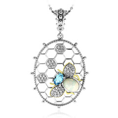 Edelstein-Silberhalskette (Dallas Prince Designs)