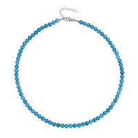 Blauer Apatit-Silberhalskette