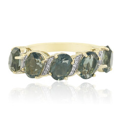 Blauer Feueropal-Goldring