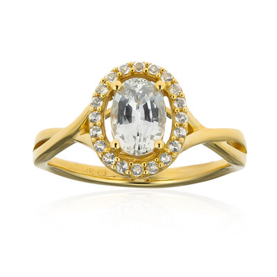 Weißer Saphir-Goldring (CIRARI)