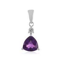 Sambia-Amethyst-Silberanhänger