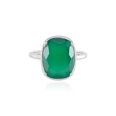 Grüner Onyx-Silberring