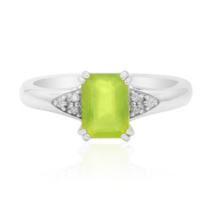 Brasilianischer Grüner Opal-Silberring