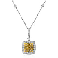 SI2 Fancy-Brillant-Goldhalskette (CIRARI)
