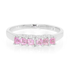 Pinkfarbener Ceylon-Saphir-Silberring