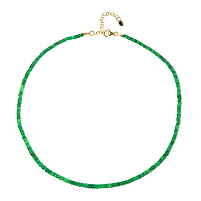 Äthiopischer Grüner Opal-Silberhalskette