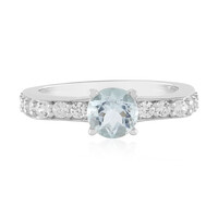 Brasilianischer Aquamarin-Silberring