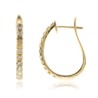 SI2 Fancy-Diamant-Goldohrringe (CIRARI)