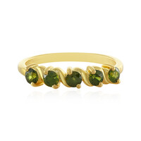 Grüner Ceylon-Zirkon-Silberring