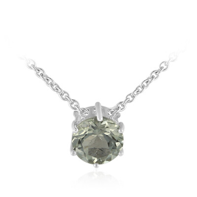Grüner Amethyst-Silberhalskette