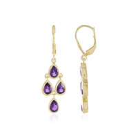 Sambia-Amethyst-Silberohrringe