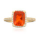 Mexikanischer Feueropal-Goldring (CIRARI)