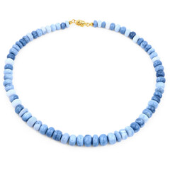 Blauer Opal-Silberhalskette