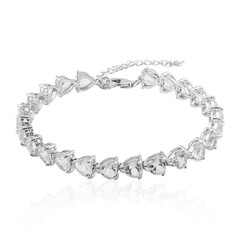 Weißer Topas-Silberarmband