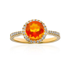 Mexikanischer Feueropal-Goldring (CIRARI)