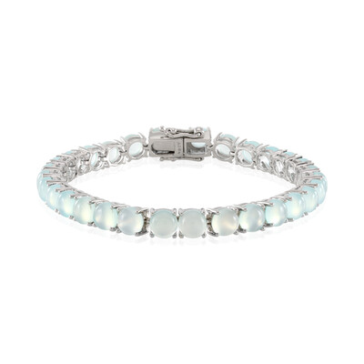 Aqua-Chalzedon-Silberarmband