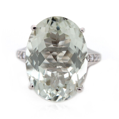 Grüner Amethyst-Silberring