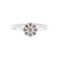 I2 Schokoladen-Diamant-Silberring
