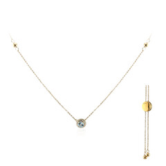 Himmelblauer Topas-Silbercollier