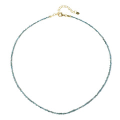 Blauer Diamant-Silberhalskette