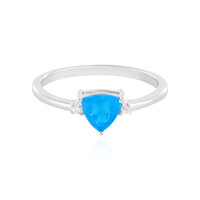 Äthiopischer Blauer Opal-Silberring