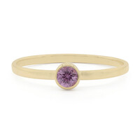 Pinkfarbener Saphir-Goldring