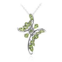 Burmesischer Peridot-Silberhalskette