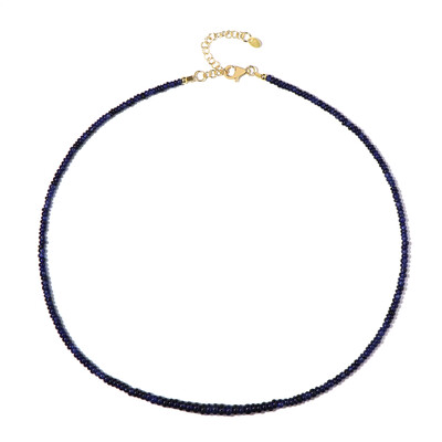 Blauer Madagaskar-Saphir-Silberhalskette