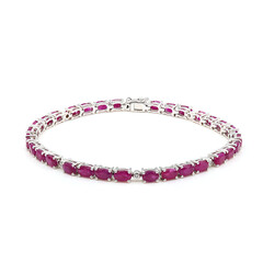 AAA-Mosambik-Rubin-Silberarmband