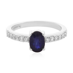 Blauer Madagaskar-Saphir-Silberring