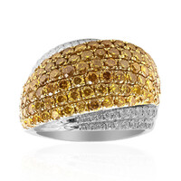 Gelber SI2 Brillant-Goldring (CIRARI)