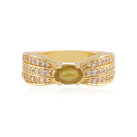 Gelber Madagaskar-Saphir-Silberring