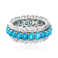 Neonblauer Apatit-Silberring (Dallas Prince Designs)