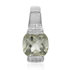 Grüner Amethyst-Silberanhänger