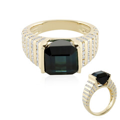 Brasilianischer Indigolith-Goldring (de Melo)