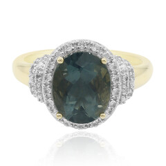Blauer Feueropal-Goldring
