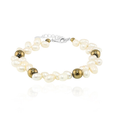 Süßwasserzuchtperlen-Silberarmband (TPC)