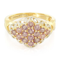 Nicht erhitzter Padparadscha-Saphir-Goldring (AMAYANI)