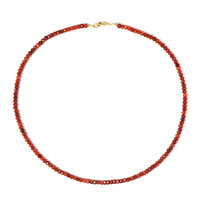 Roter Jaspis-Silberhalskette